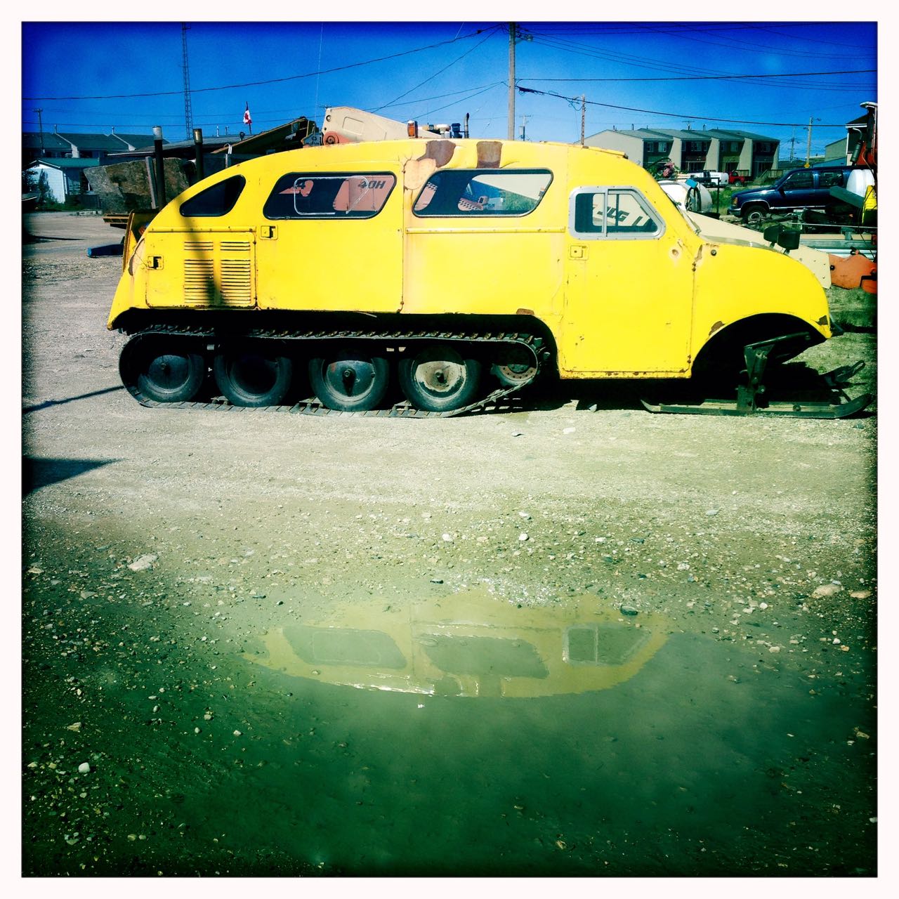 Oldtimer-Snowmobile. 